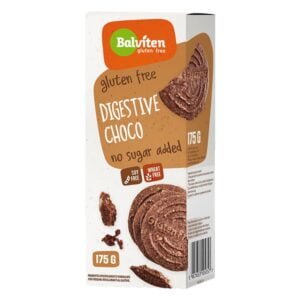 Μπισκότα digestive με Σοκολάτα χωρίς γλουτένη & ζάχαρη, balviten, 175gr, orange bio
