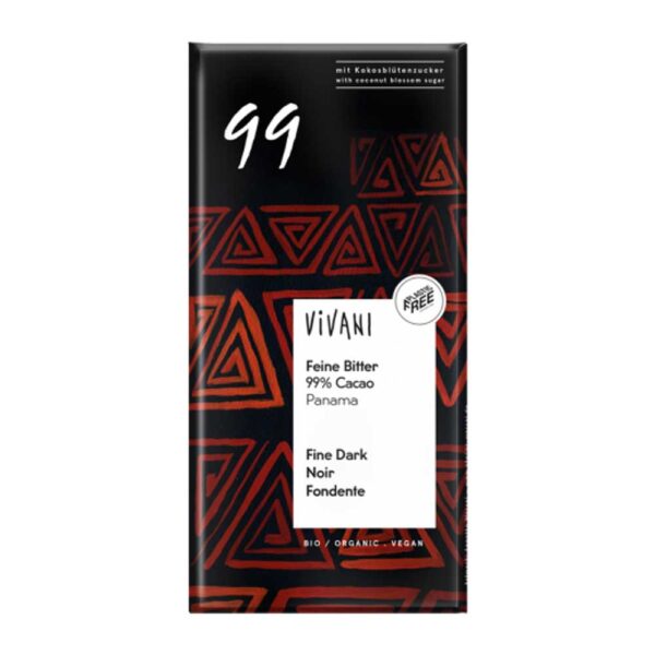 Μαυρη-σοκολατα-99%-κακάο-80gr-Vivani-Orange-Bio