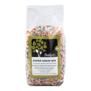 Μιξ ρυζιού μπασμάτι λευκό φακές κόκκινες κινόα μαύρη, 500gr, Βιοαγρός, Orange Bio