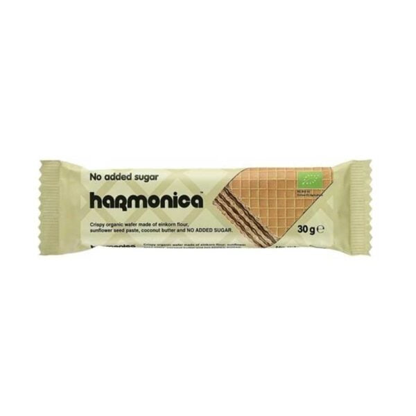 Γκοφρέτα μονόκοκκου σίτου χωρίς ζάχαρη, 30gr, harmonica, orange bio