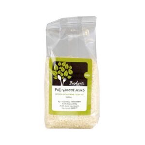 Ρύζι κοντό λευκό γλασσέ, 500gr, Βιοαγρός, orange bio