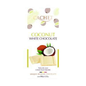 Σοκολάτα λευκή με καρύδα, 100gr, cachet, orange bio