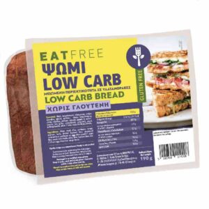 Βιολογικό ψωμί low carb, eat free, 190 gr, orange bio
