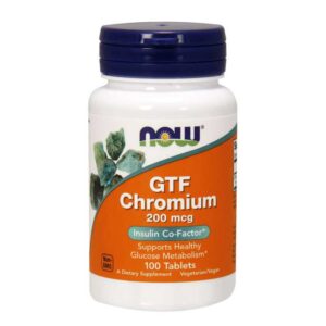 gtf chromium 200mcg σε ταμπλέτες, now foods, 100 ταμπλέτες, orange bio