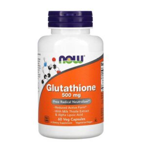 glutathione 500mg σε φυτικές κάψουλες, now foods, 60 φυτικές κάψουλες, orange bio