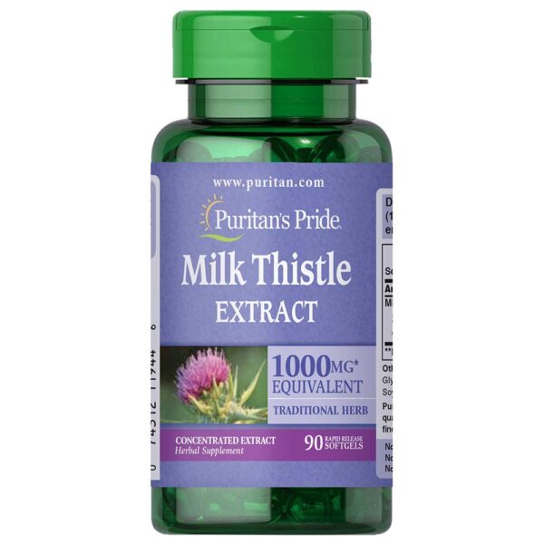 milk thistle silymarin 4 1, 1000 mg, puritan's pride, 90 μαλακές κάψουλες, orange bio
