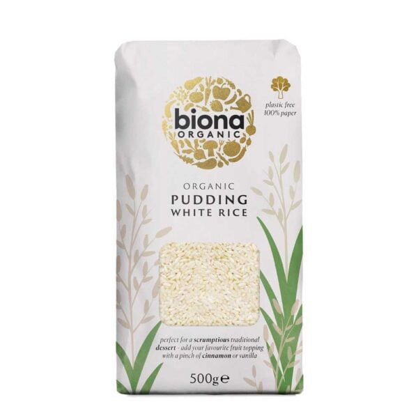 Λευκό ρύζι για πουτίγκα, biona organic, 500gr, orange bio