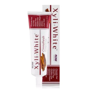 XyliWhite™-Cinnamon,-οδοντόκρεμα-χωρίς-φθόριο,-Now-Foods,-181gr,-Orange-Bio