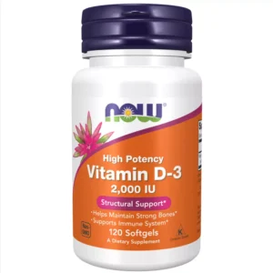 Βιταμίνη-D-3-2000IU,-Now-Foods,-120-μαλακές-κάψουλες,-Orange-Bio