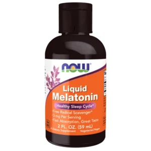 Μελατονίνη 3mg σε υγρή μορφή, now foods, 59ml, orange bio