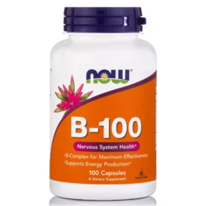 b 100 complex, now foods, 100 κάψουλες, orange bio