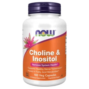 choline & inositol 250 250 mg, now foods, 100 κάψουλες, orange bio