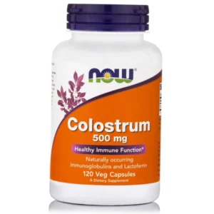 colostrum 500mg, now foods, 120 φυτικές κάψουλες, orange bio