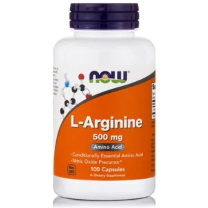 L-Αργινίνη (L-Arginine) 500mg, Now Foods, 100 κάψουλες, Orange Bio
