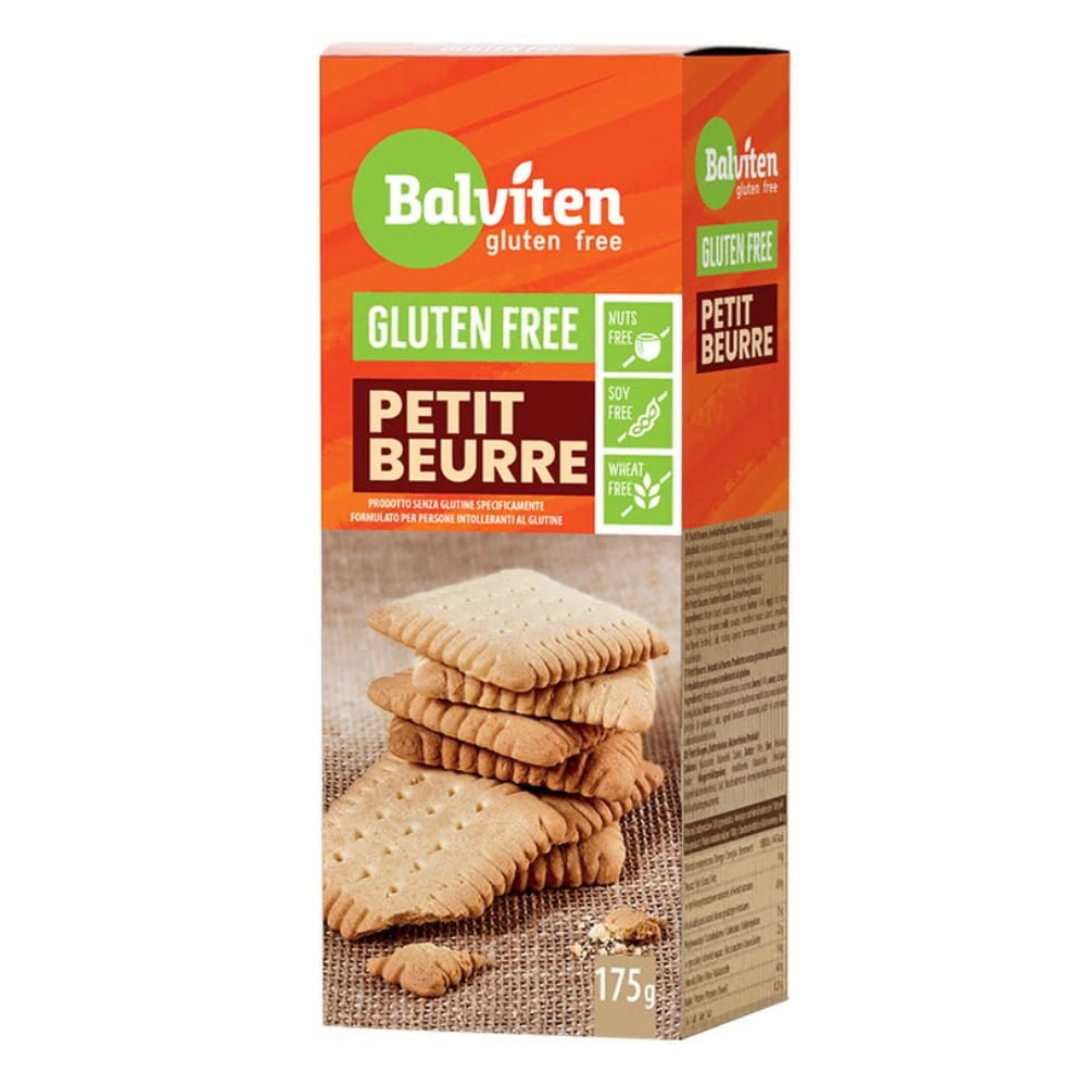 Μπισκότα πτι μπερ (petit beurre) χωρίς γλουτένη, balviten, 175gr, orange bio