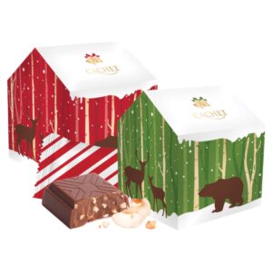 Κουτί με σοκολατάκια, χριστουγεννιάτικο σπιτάκι, Cachet, 100gr, Orange Bi