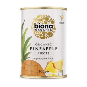 Κονσέρβα κομματάκια ανανά σε χυμό ανανά, Biona Organic, 400gr, Orange Bio